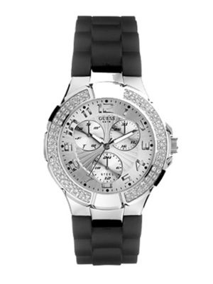 BLACK RUBBER STRAP WATCH