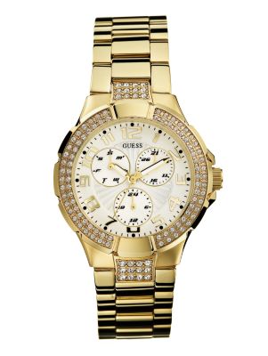 GOLD-TONE STEEL BRACELET WATCH