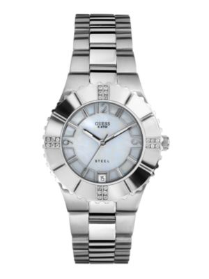 SILVER STEEL BRACELET WATCH